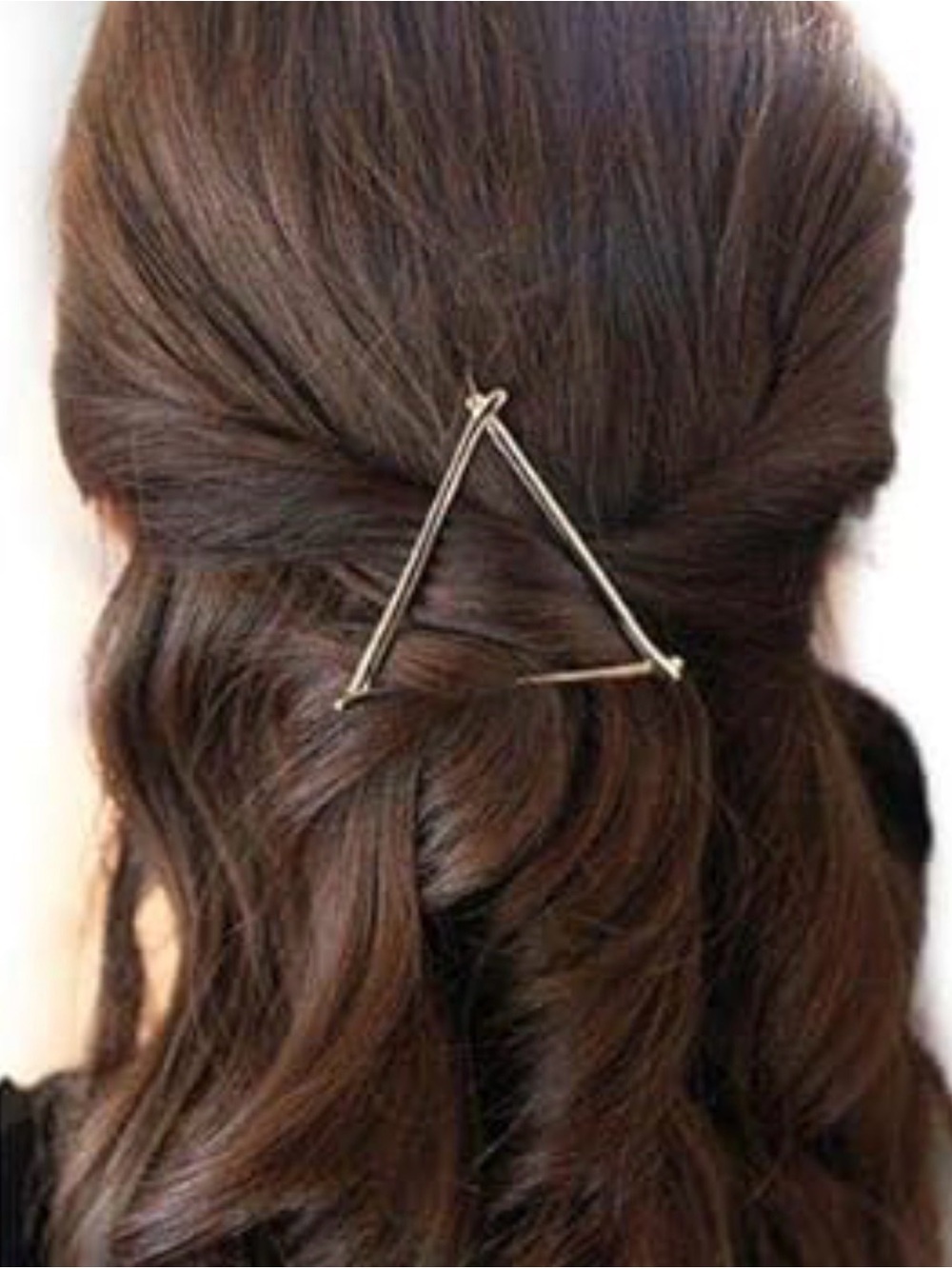 Minimalist Silver Triangle Hair Pin for Women